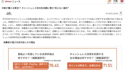 StoreProの調査リリースがdメニューニュース（NTTドコモ）に引用・掲載されました