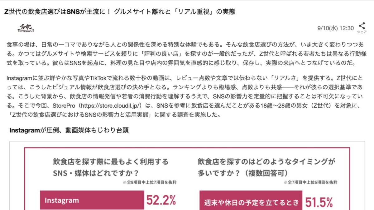 StoreProの調査リリースがdメニューニュース（NTTドコモ）に引用・掲載されました
